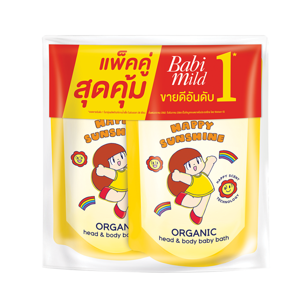 สบู่อาบน้ำเด็ก แฮปปี้ ซันซายน์ ออร์แกนิก เฮด & บอดี้ เบบี้ บ ...